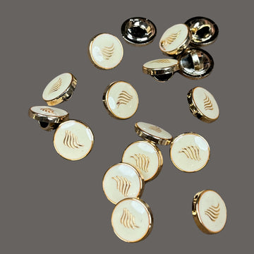 10mm Shiny Gold Classic Metal Shirt/Kurti Buttons