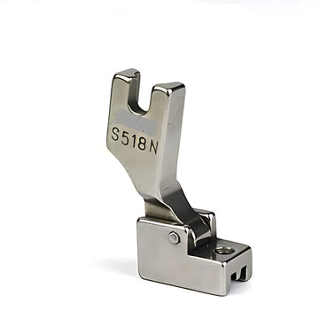 SKE Industrial Invisible Zipper Foot Hinged Shank S518 S518N S518NS S518S (S518N) | Rolled Hemming Foot | Pressure Foot Sewing | Pico Foot | Zipper Foot for Sewing Machine