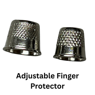 Pack of 2 Adjustable Finger Protector Thimble for Sewing Embroidery Needlework (Medium)