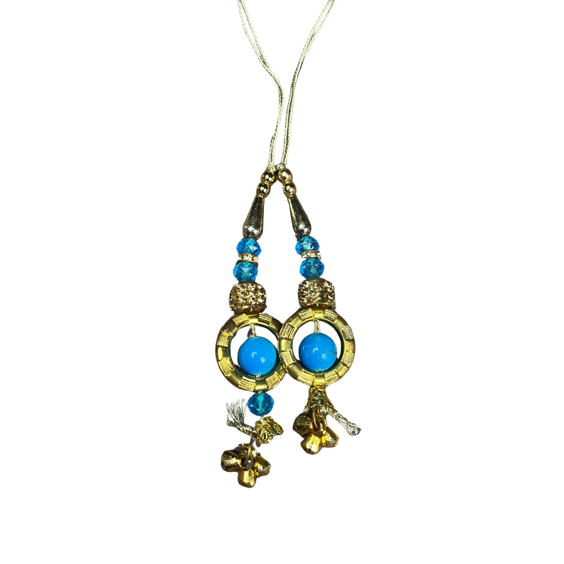 Handmade work Ethnic Hanging Latkan (Blue Color, 10 PIece)