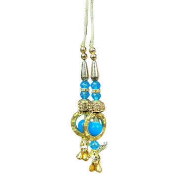 Handmade work Ethnic Hanging Latkan (Blue Color, 10 PIece)