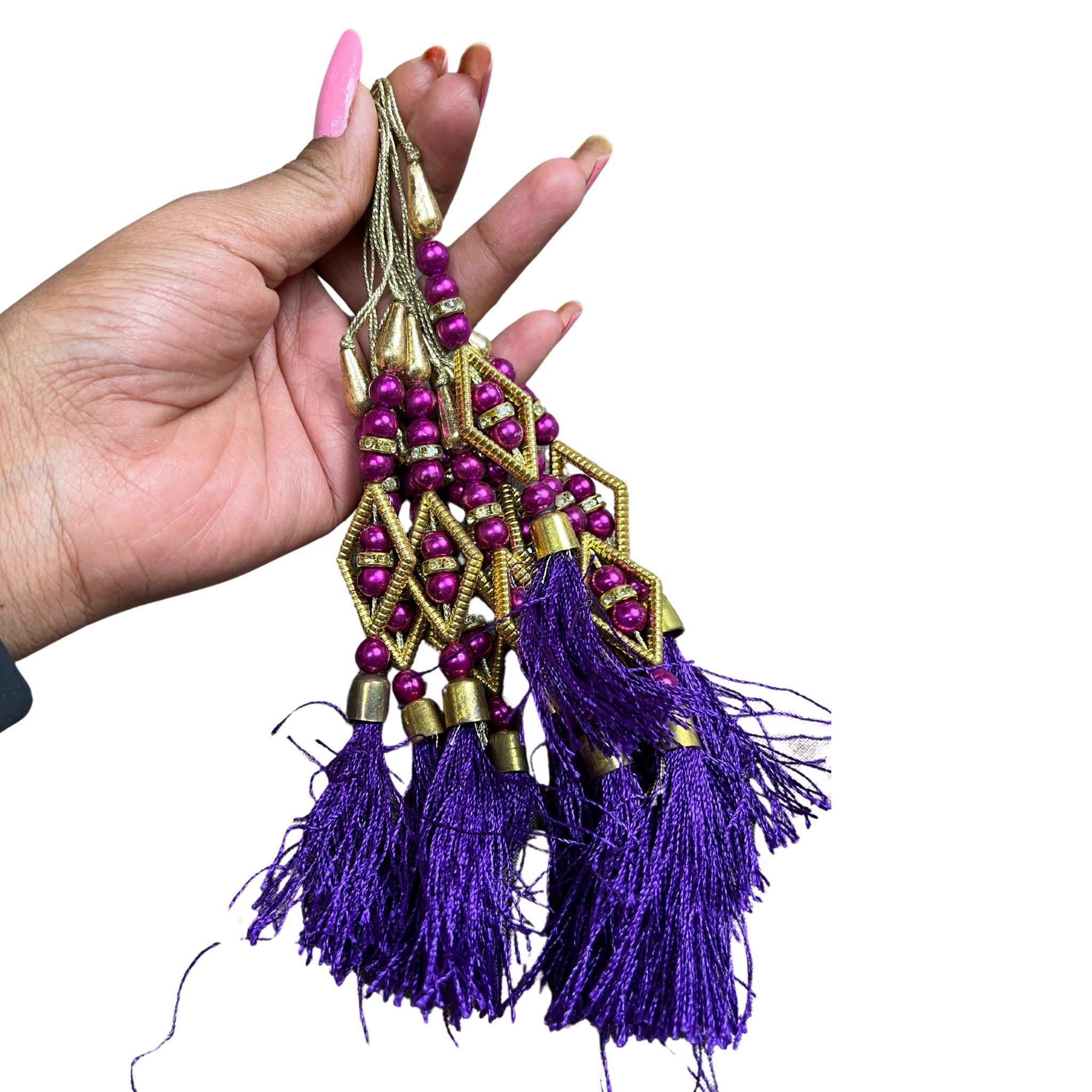 Silk Tassels for Saree Pallu, Choli, Blouse, Dupatta, DIY Art & Craft and Gifting Decor (10, Pieces))