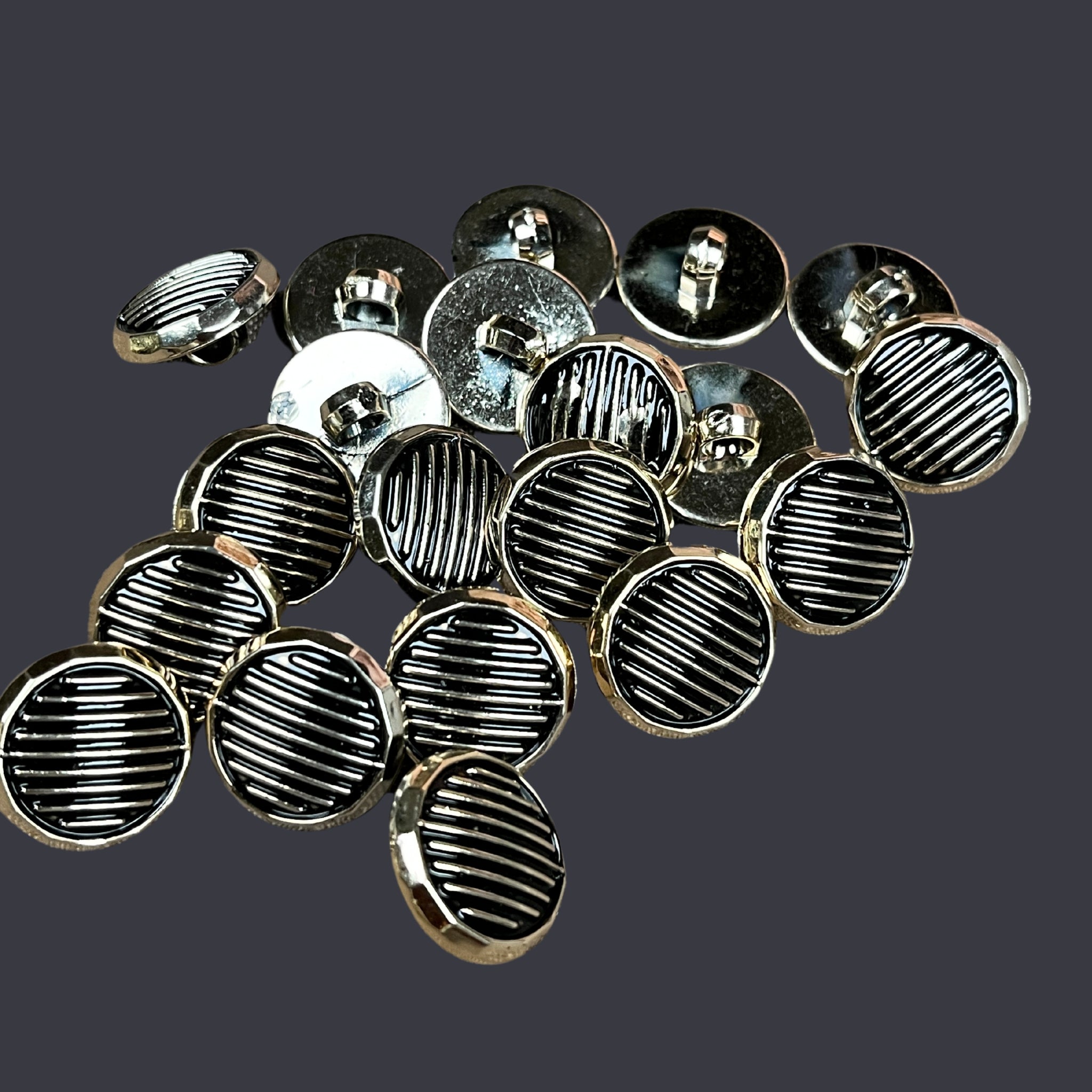 New Dripping Oil Shank Plating Buttons DIY Apparel Sewing 24-pcs