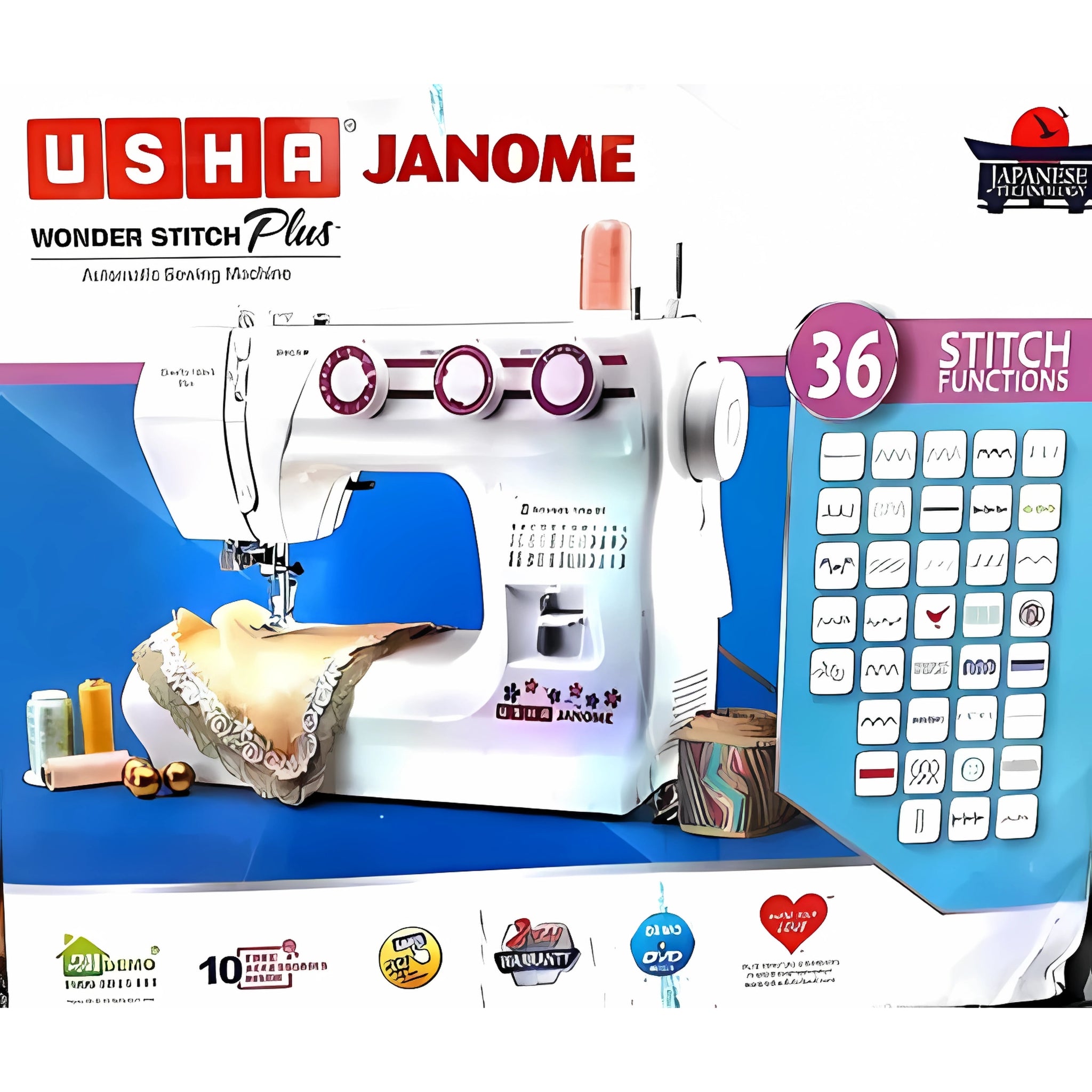 USHA Wonder Stitch Plus Electric Sewing Machine  ( Built-in Stitches 32)