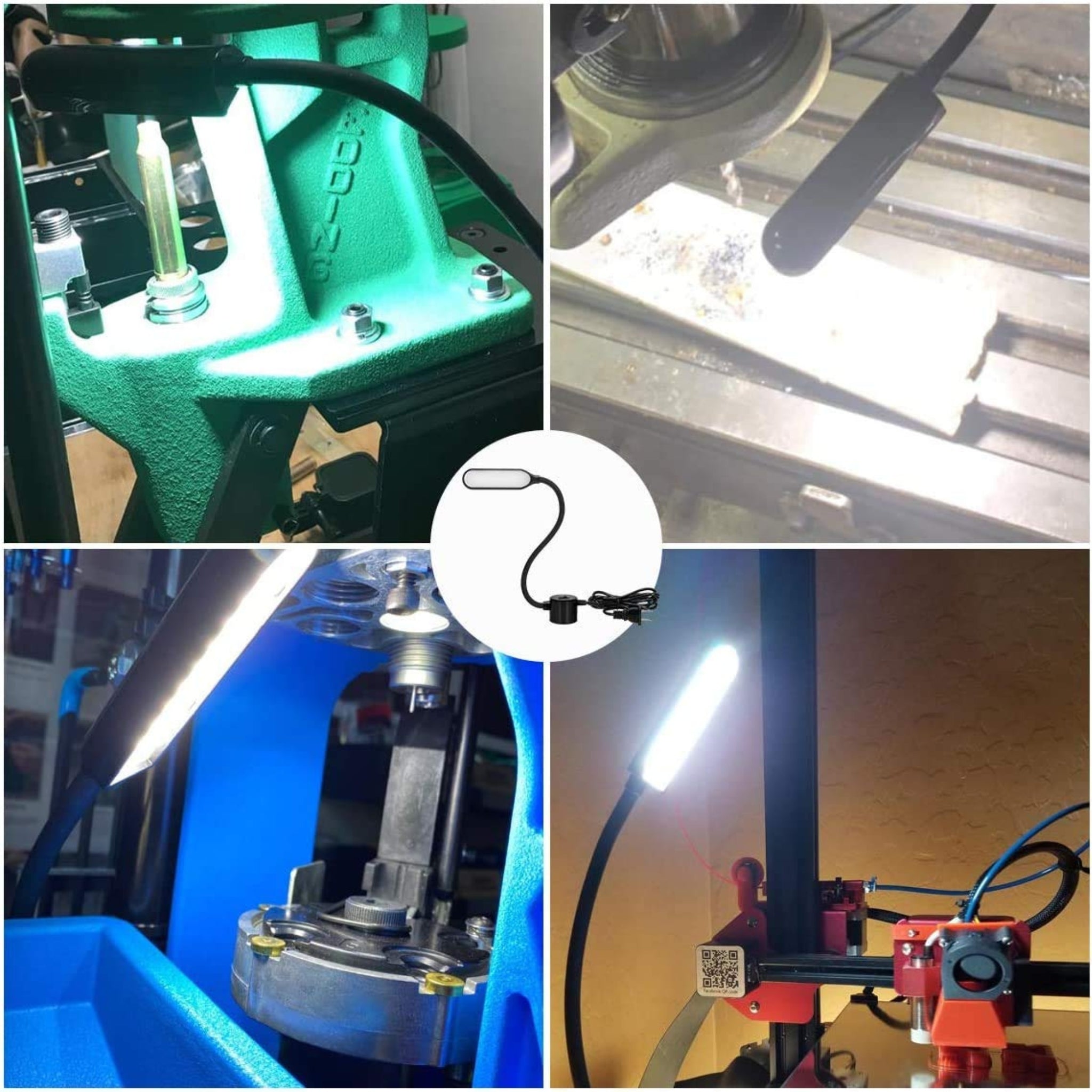 ewing Machine Light, 6W 12 Led'S Daylight Led Work Lamp With Flexible Gooseneck Magnetic Mounting Base For Sewing Reading Workbench