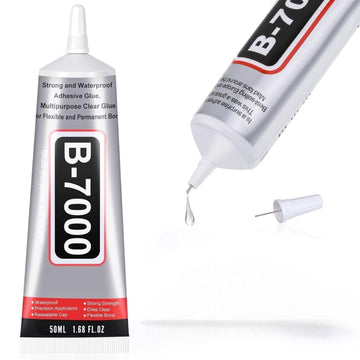 Velista B-7000 Multi-Purpose Fabric Glue - High-Strength Transparent Adhesive for Leather, Fabric, Shoes, Jewelry, Electronics, Crafts - 50ML Tube (B7000 Fabric Glue, 1)