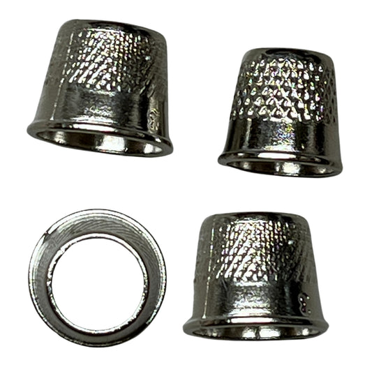 Pack of 4 Adjustable Brass Finger Protector Thimble for Sewing Embroidery Needlework (Medium)