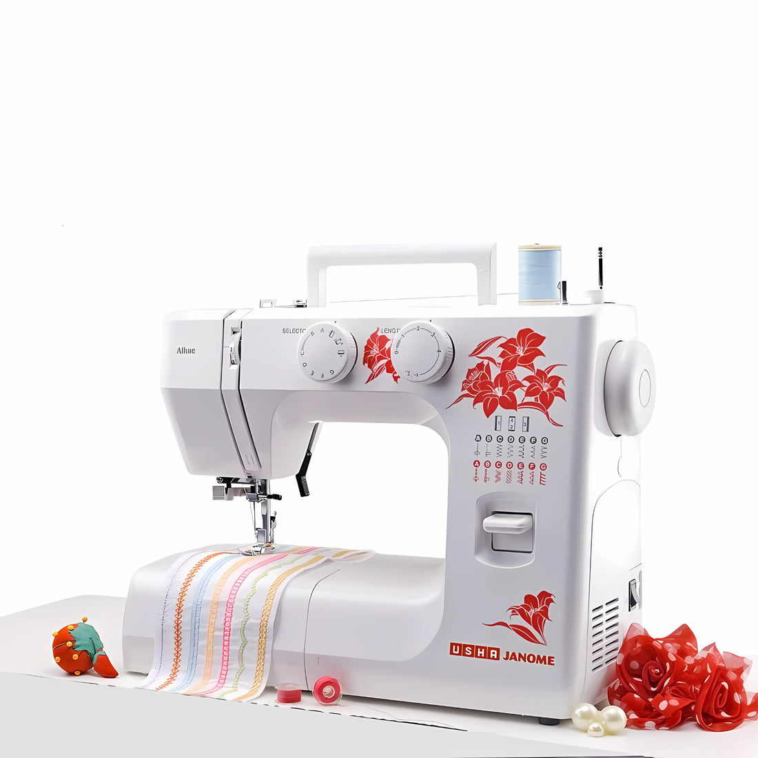 USHA JANOME Allure DLX Electric Sewing Machine -White