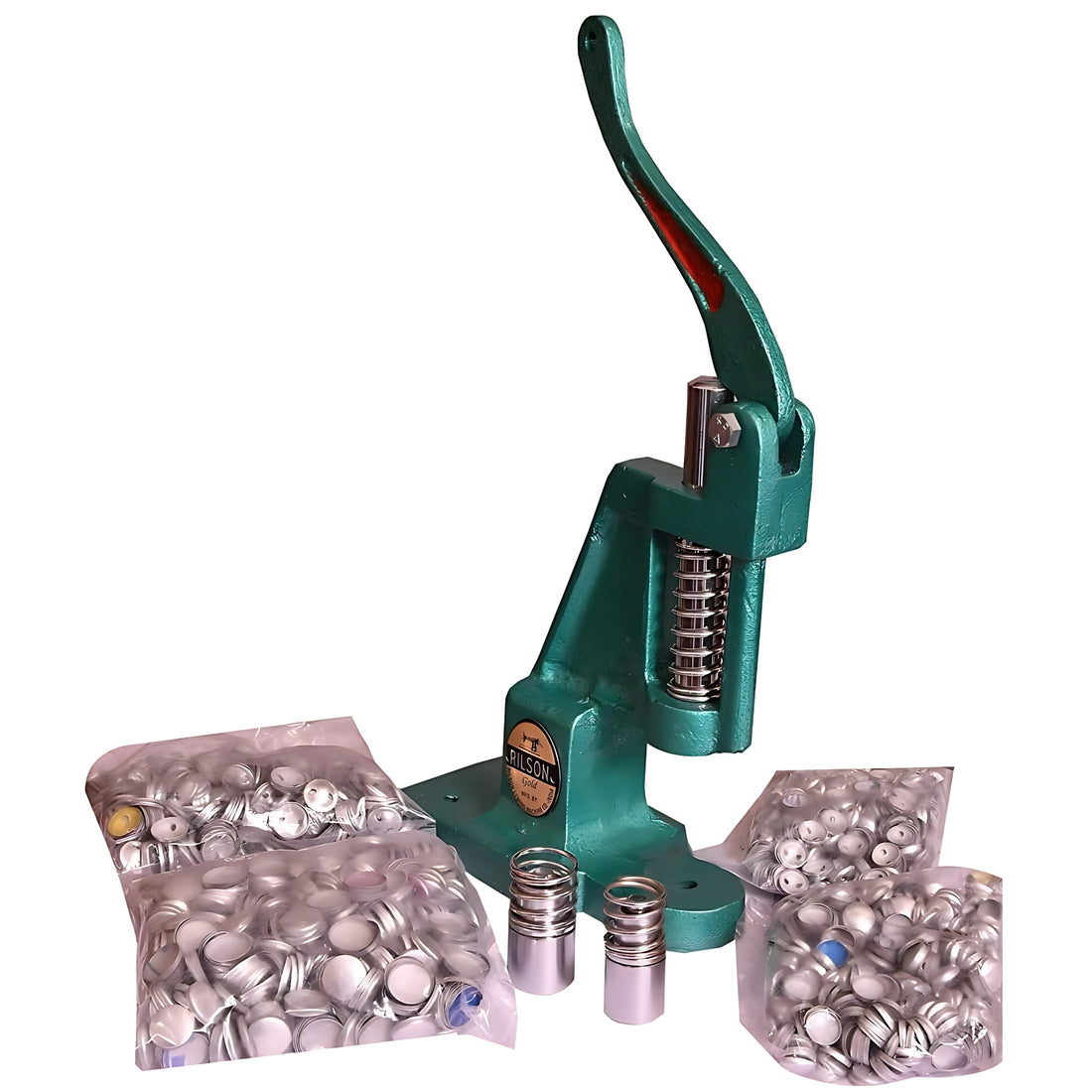 Rilson Cast Iron Heavy Duty Fabric Button Making/Moulding/Pressing Machine with 2 Steel Dyes and Shells