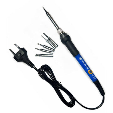 60W 220V Temperature Adjustable Soldering Iron, Fast Heating, With Extra 5 Iron Bits