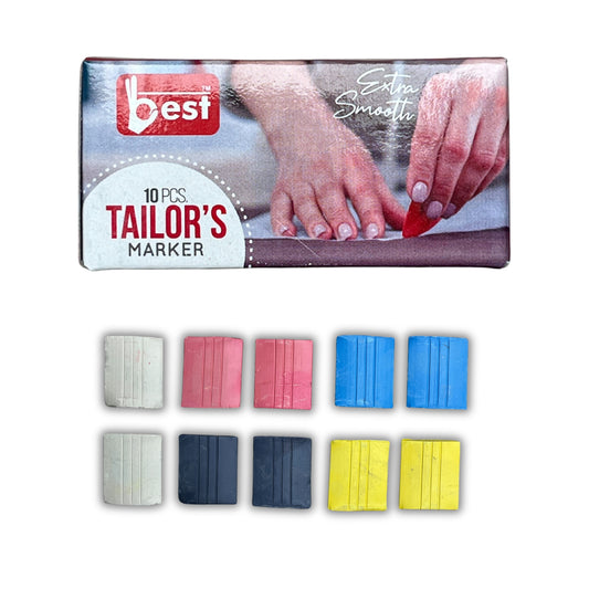 On Blow Tailoring Fabric Marking Chalk, Multi-Colour, Pack of 10 Pieces