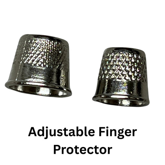 Pack of 2 Adjustable Finger Protector Thimble for Sewing Embroidery Needlework (Medium)