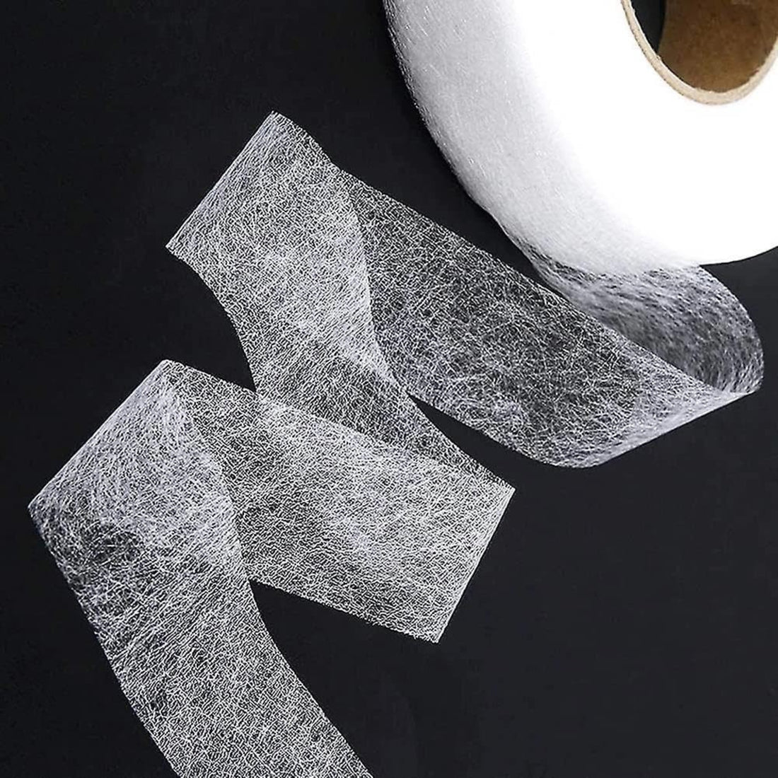 Rivil Civil Fabric Fusing Tape Double Sided Adhesive Hem Tape Iron on Tape (White) Buckram Interfacing Interlining Fusible